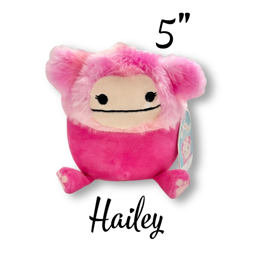 Squishmallows Hailey the Pink Bigfoot 5” New With Tags Collectible Plushie